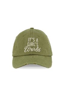 Distressed Embroidered Graphic Baseball Hat sold by Rainbow