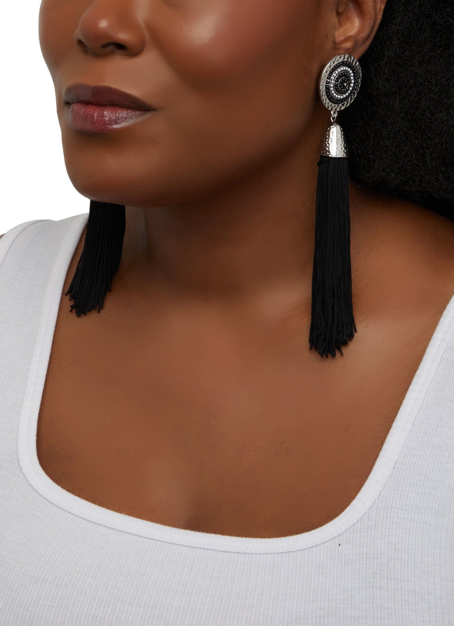 Beaded Tassel Earrings sold by Rainbow