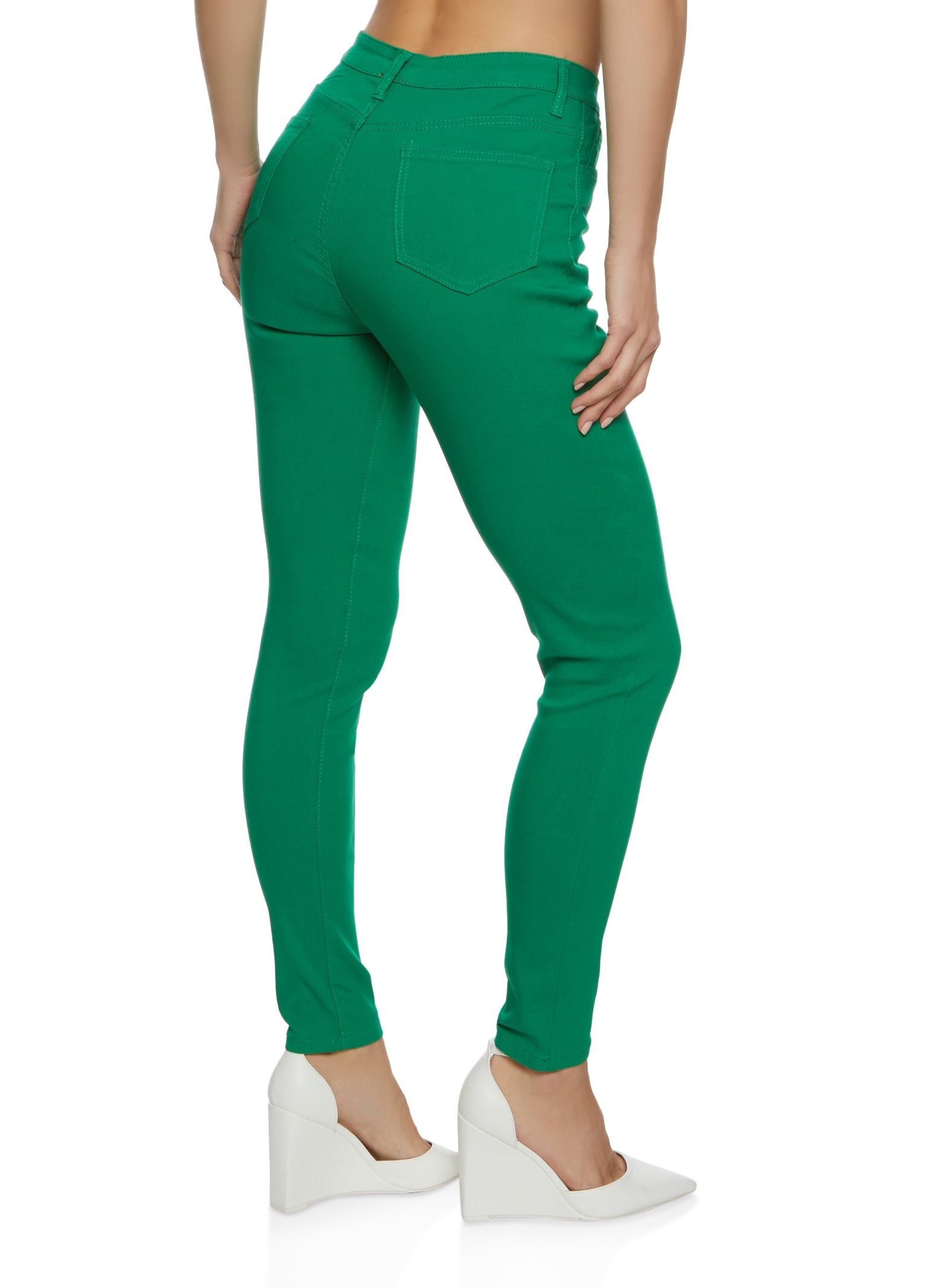 Solid High Waist Skinny Jeans sold by Rainbow product image thumbnail 2