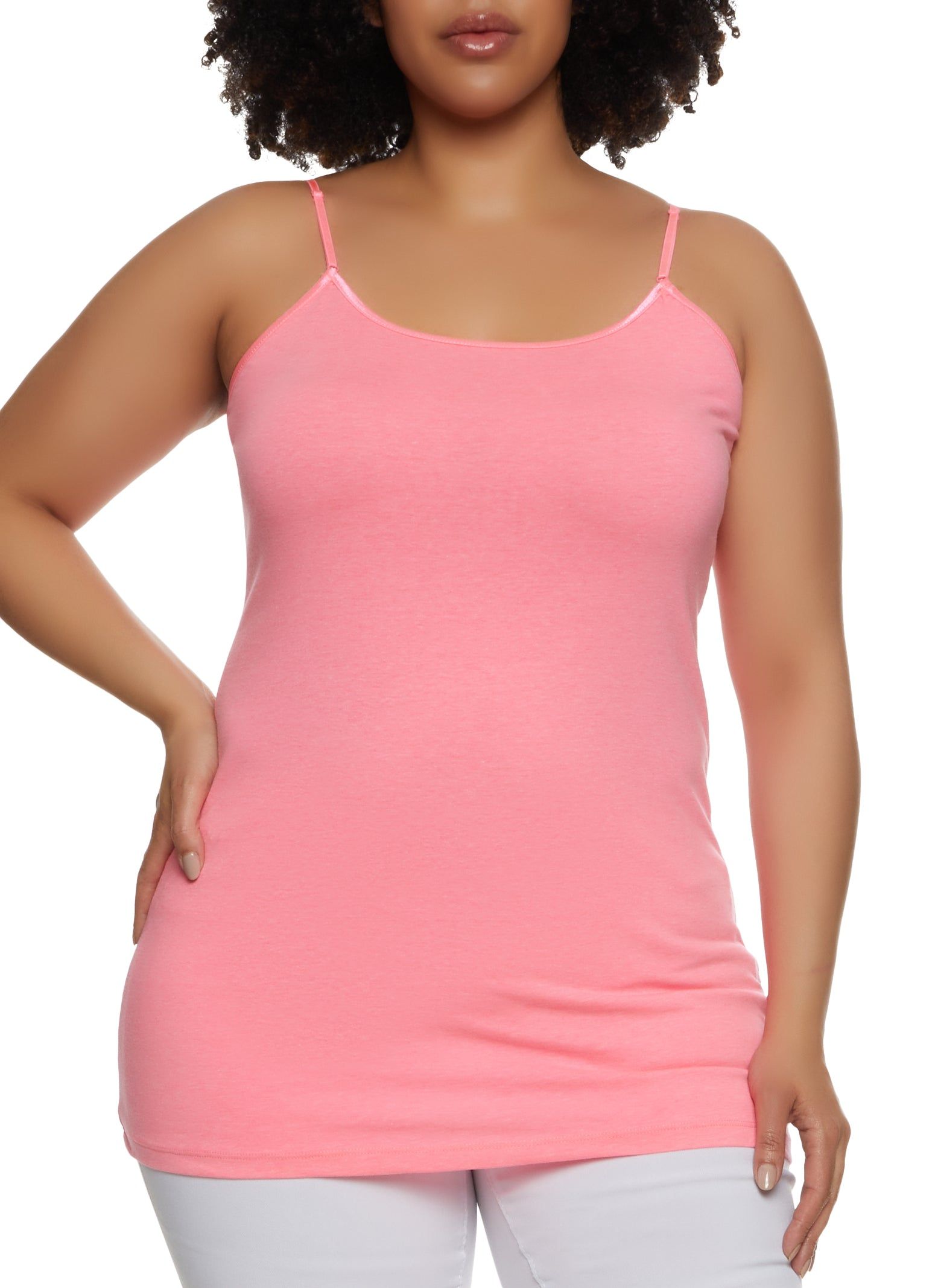 Plus Size Solid Scoop Neck Cami sold by Rainbow