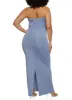 Plus Size Daisy Solid Tube Maxi Dress sold by Rainbow