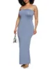 Plus Size Daisy Solid Tube Maxi Dress sold by Rainbow