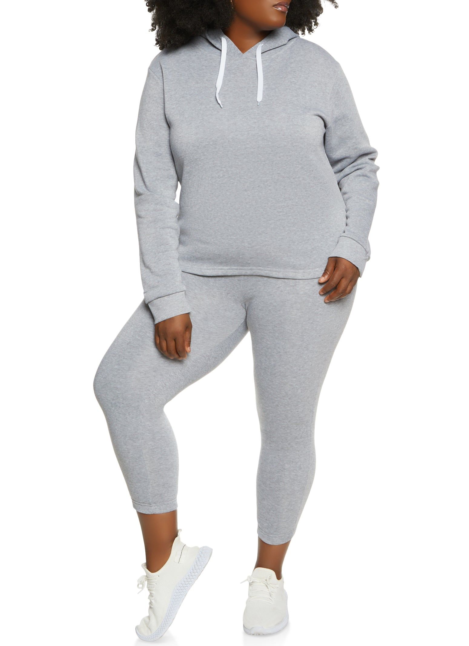 Plus Size Solid Pullover Hoodie sold by Rainbow product image thumbnail 2
