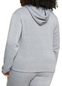 Plus Size Solid Pullover Hoodie sold by Rainbow