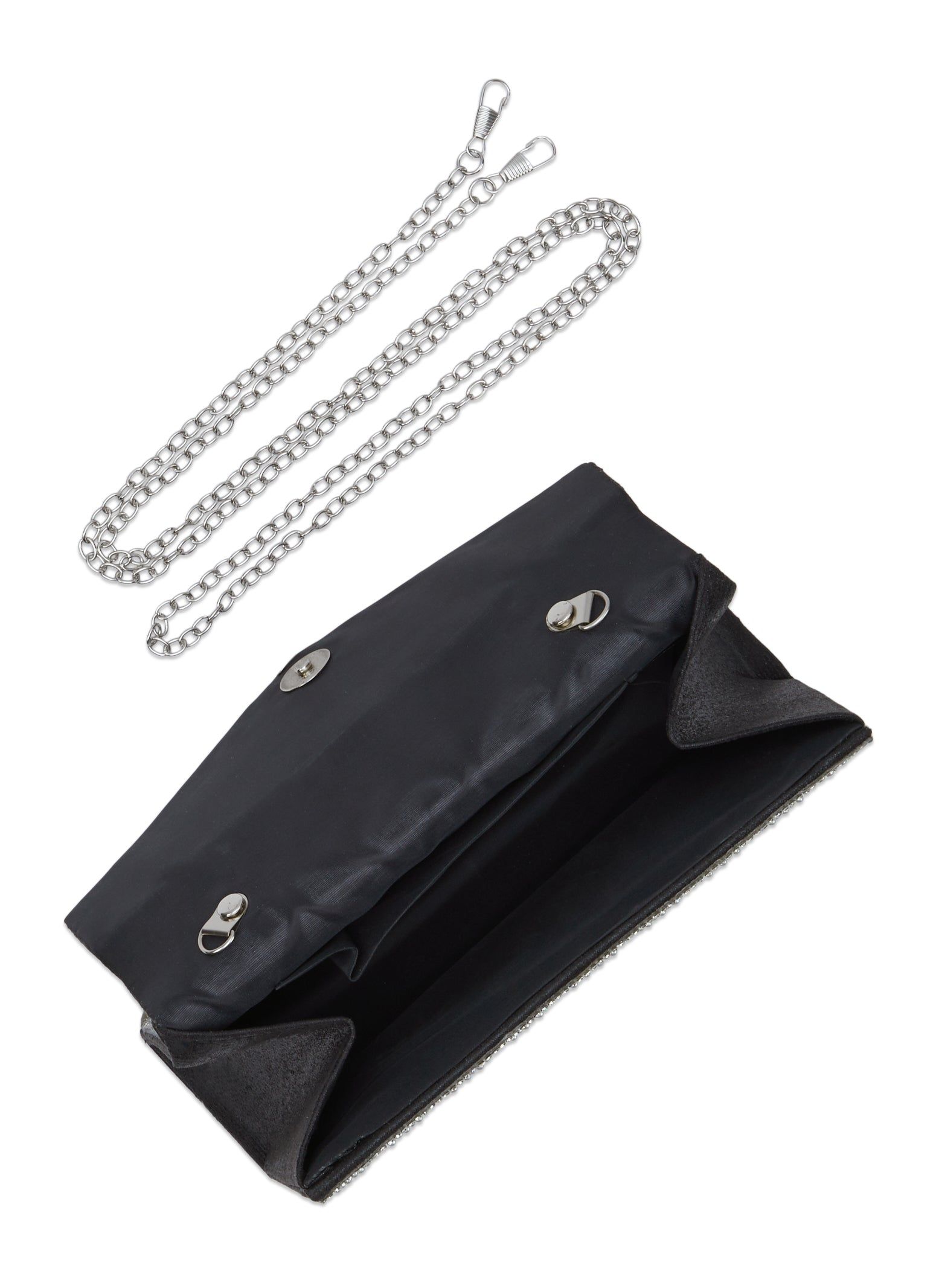 Pearl Rhinestone Flap Clutch sold by Rainbow product image thumbnail 5