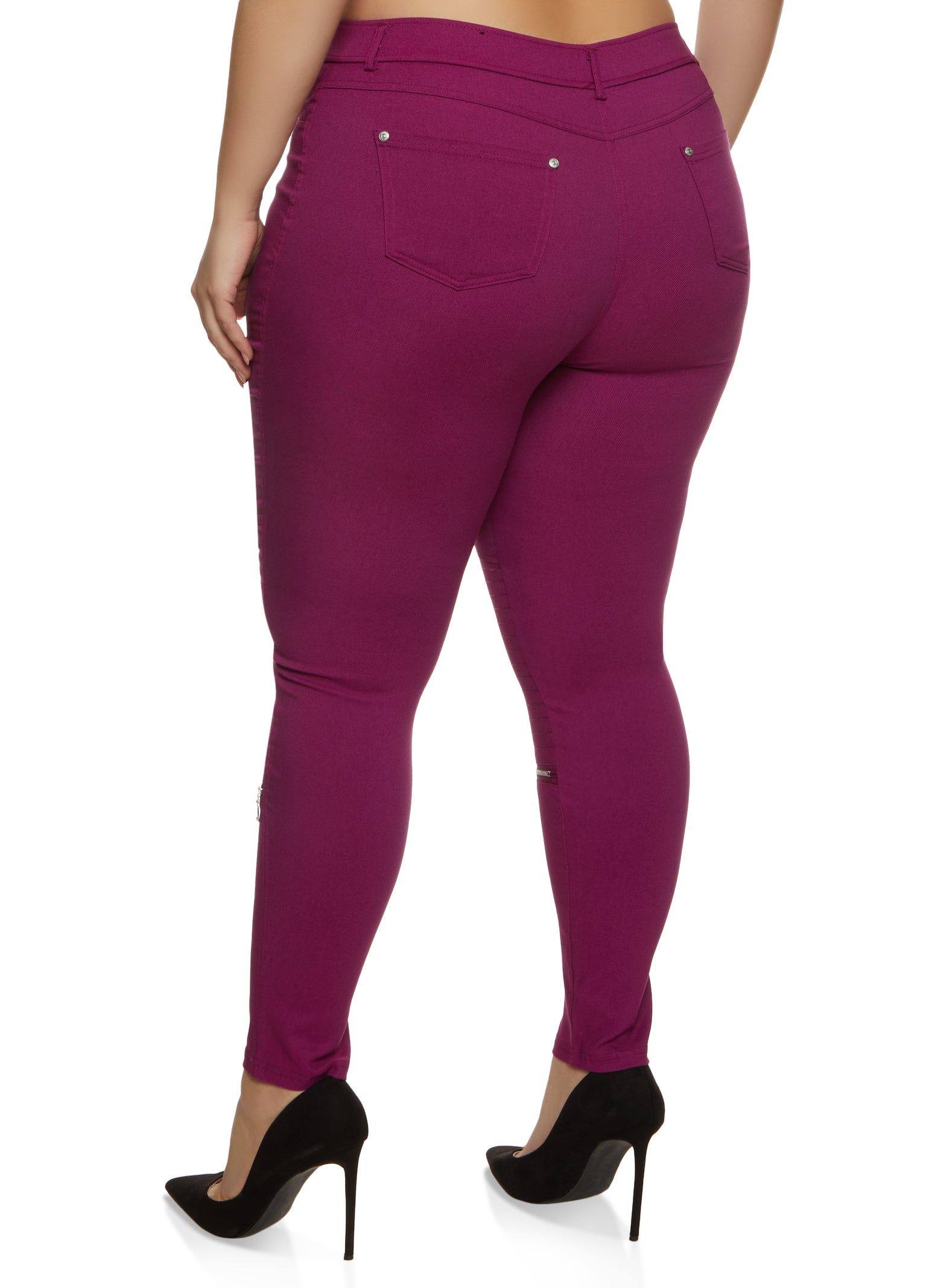 Plus Size Zipper Detail Hyperstretch Skinny Pants sold by Rainbow product image thumbnail 2