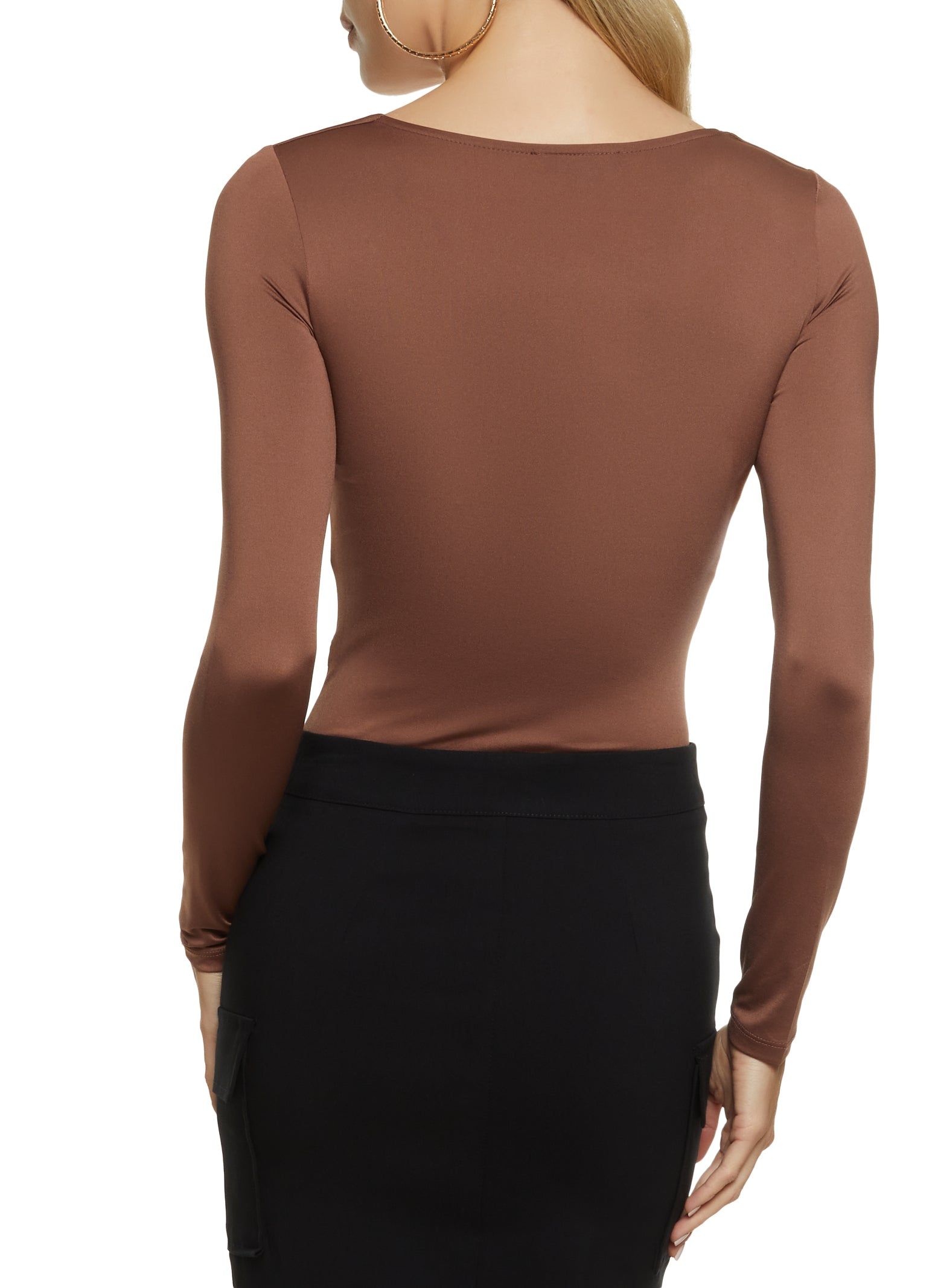 Seamless Double Layered Square Neck Bodysuit sold by Rainbow product image thumbnail 3