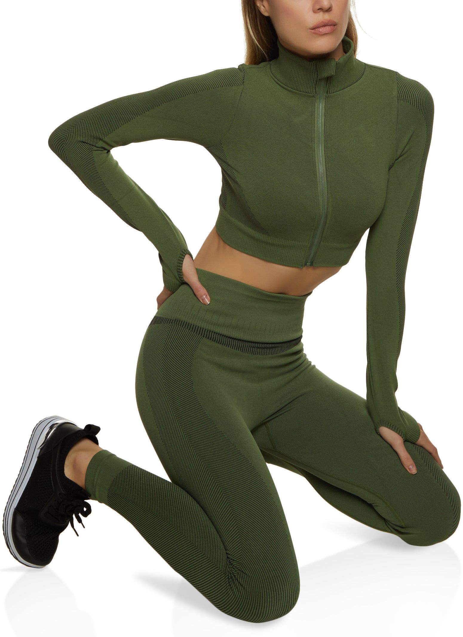 Zip Front Cropped Track Jacket sold by Rainbow product image thumbnail 2