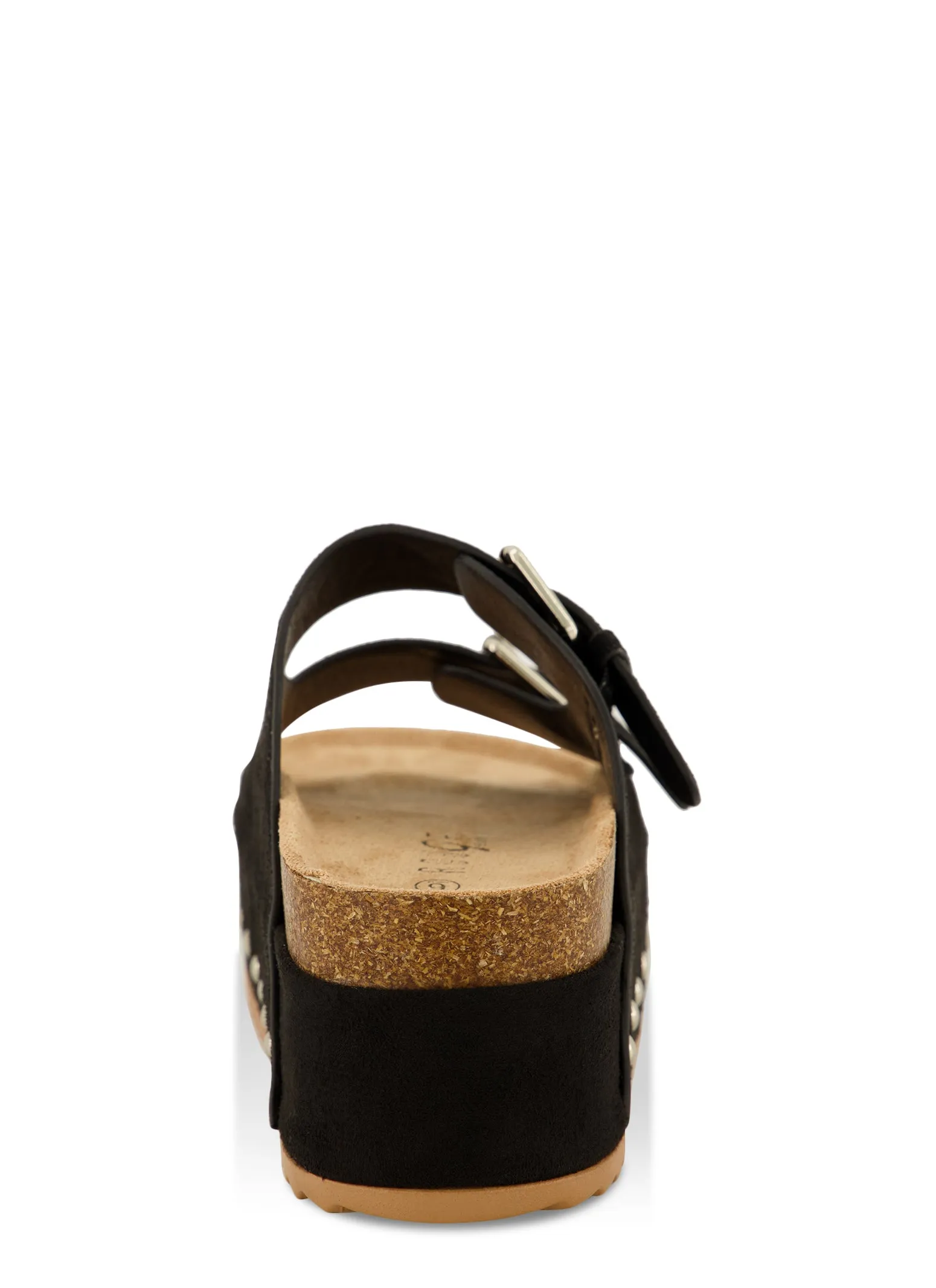 Double Buckle Footbed Platform Slide Sandals sold by Rainbow product image thumbnail 3