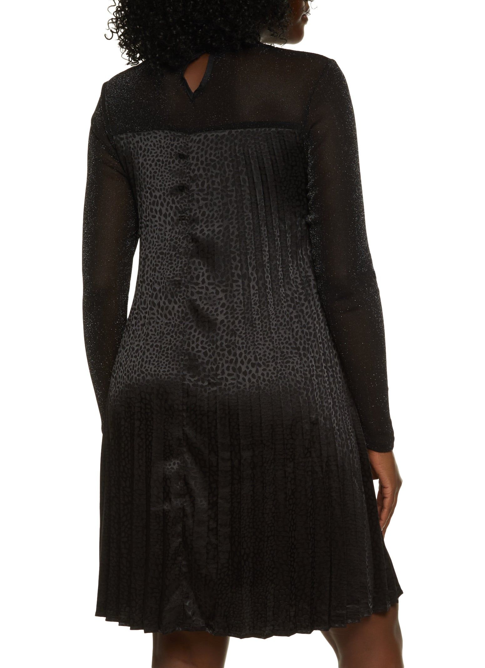 Lurex Printed Pleated Mini Dress sold by Rainbow product image thumbnail 3