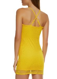 Fishnet Bodycon Halter Dress sold by Rainbow
