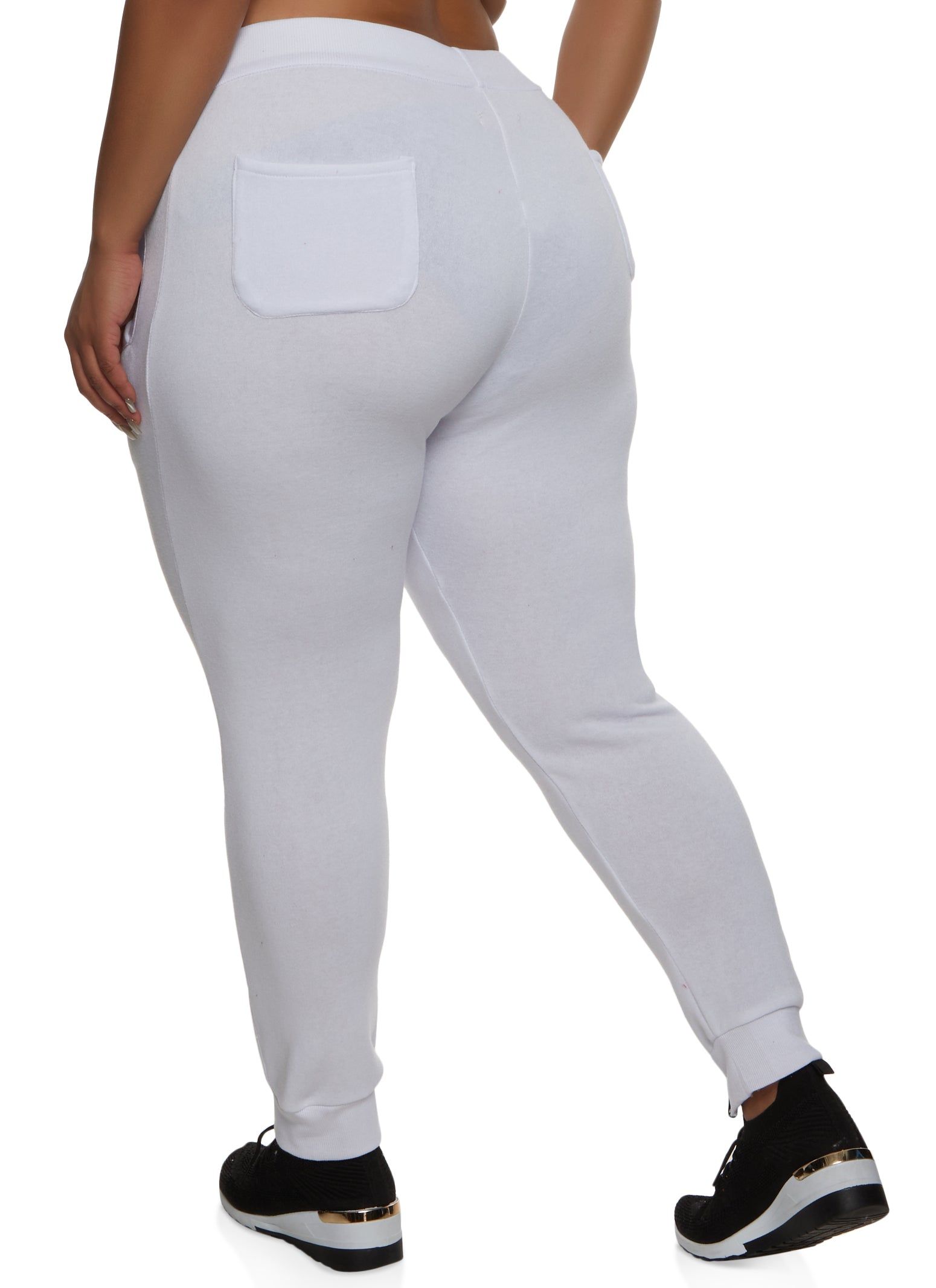 Plus Size Zipper Detail Drawstring Joggers sold by Rainbow product image thumbnail 2