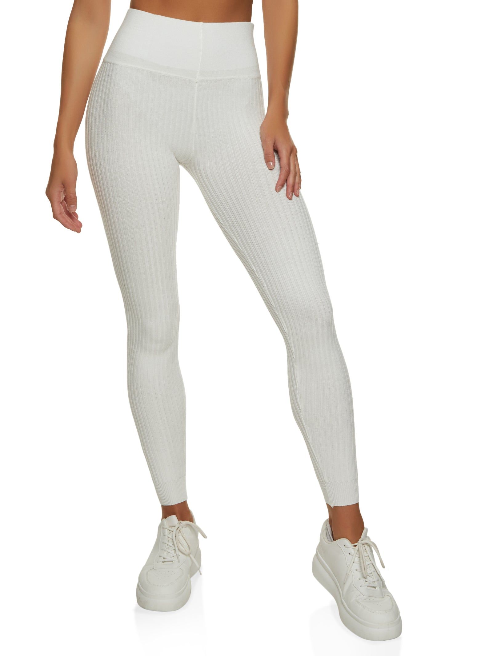 Ribbed High Waisted Leggings sold by Rainbow