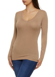 Long Sleeve V Neck Tee sold by Rainbow