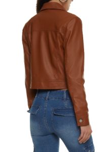 Zip Front Faux Leather Jacket sold by Rainbow