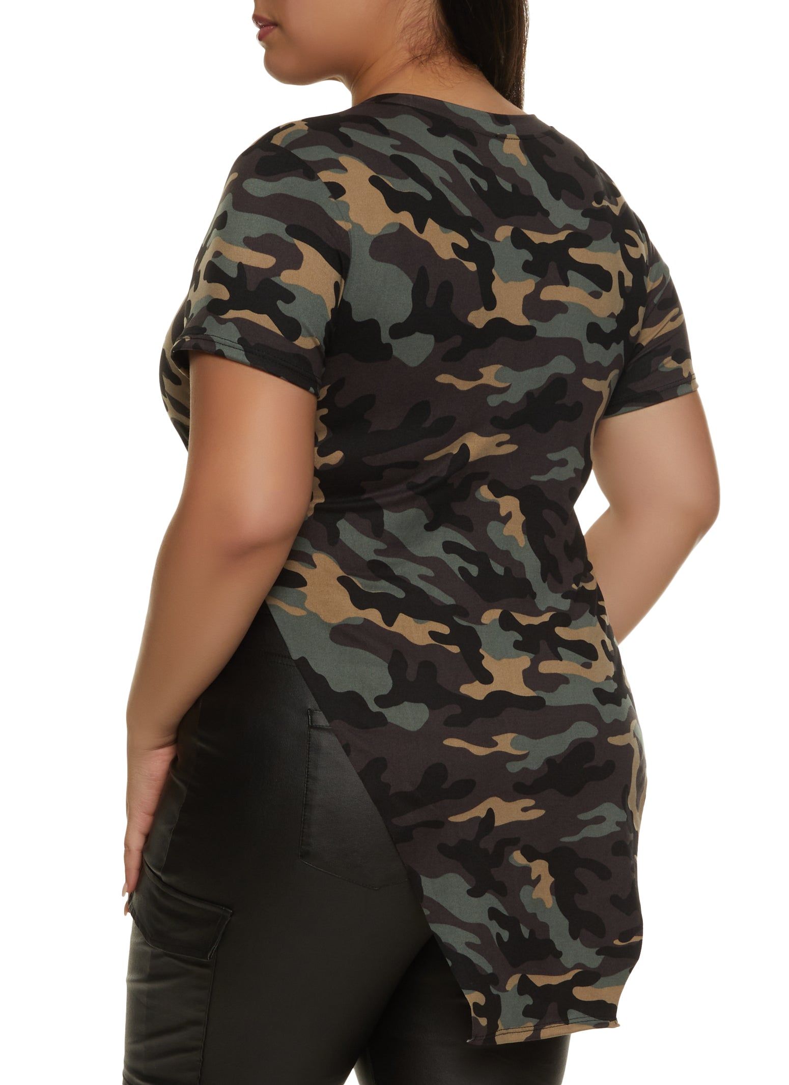 Plus Size With God Everything Is Possible Hanky Hem Graphic Tee sold by Rainbow product image thumbnail 2
