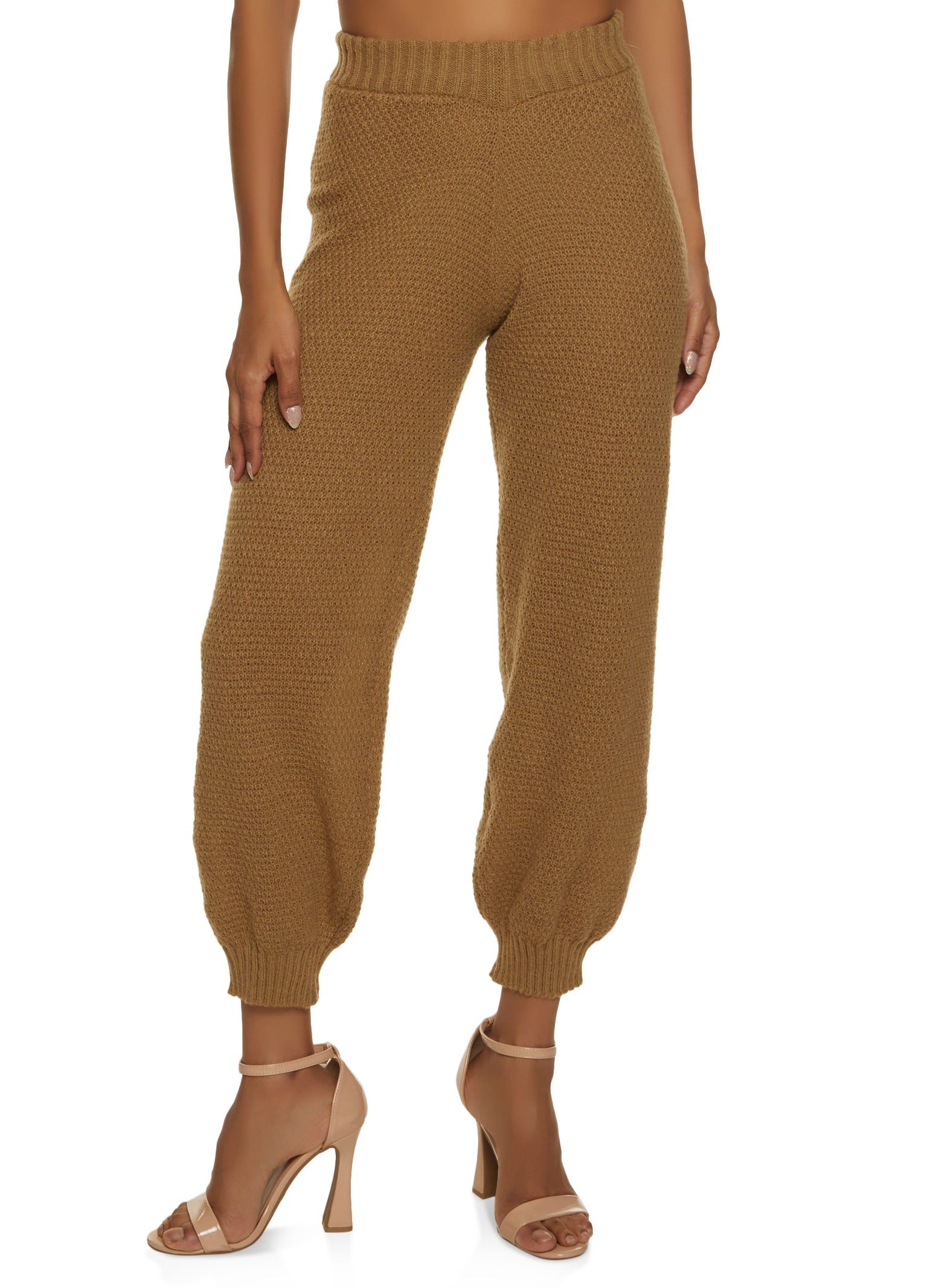 Knit High Waisted Joggers sold by Rainbow