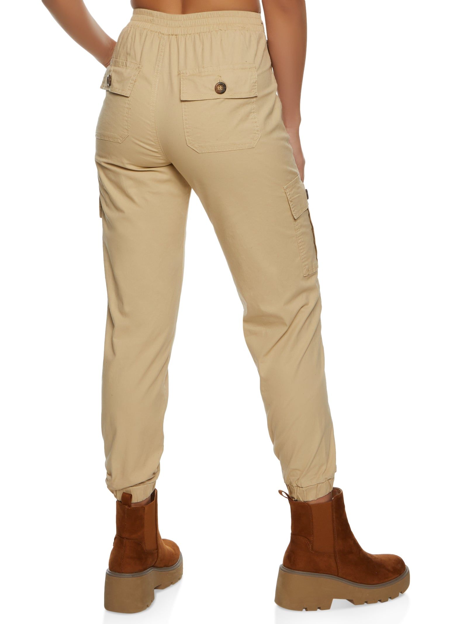 High Waisted Cargo Pocket Joggers sold by Rainbow product image thumbnail 2