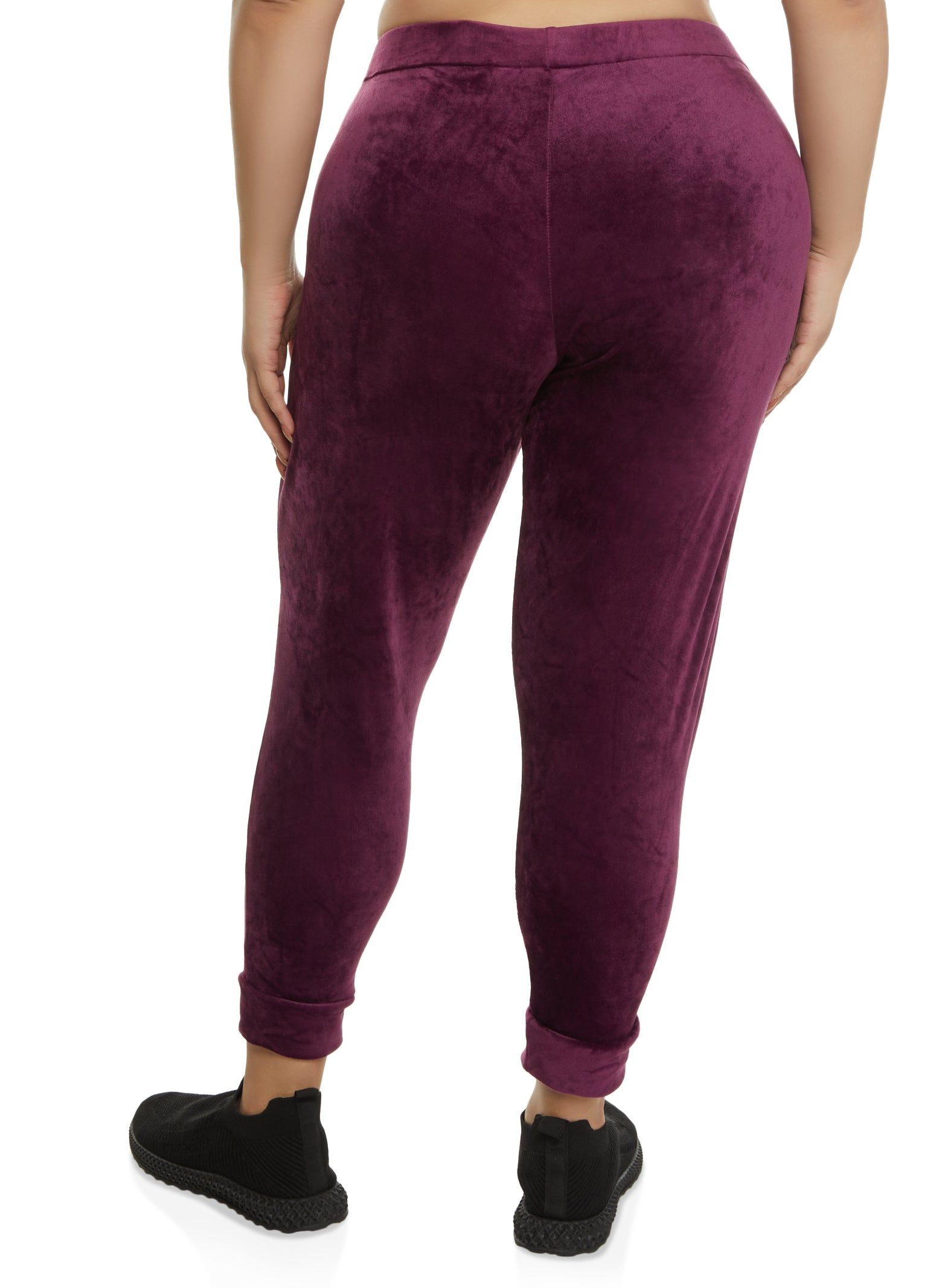 Plus Size Velour High Waisted Joggers sold by Rainbow product image thumbnail 2