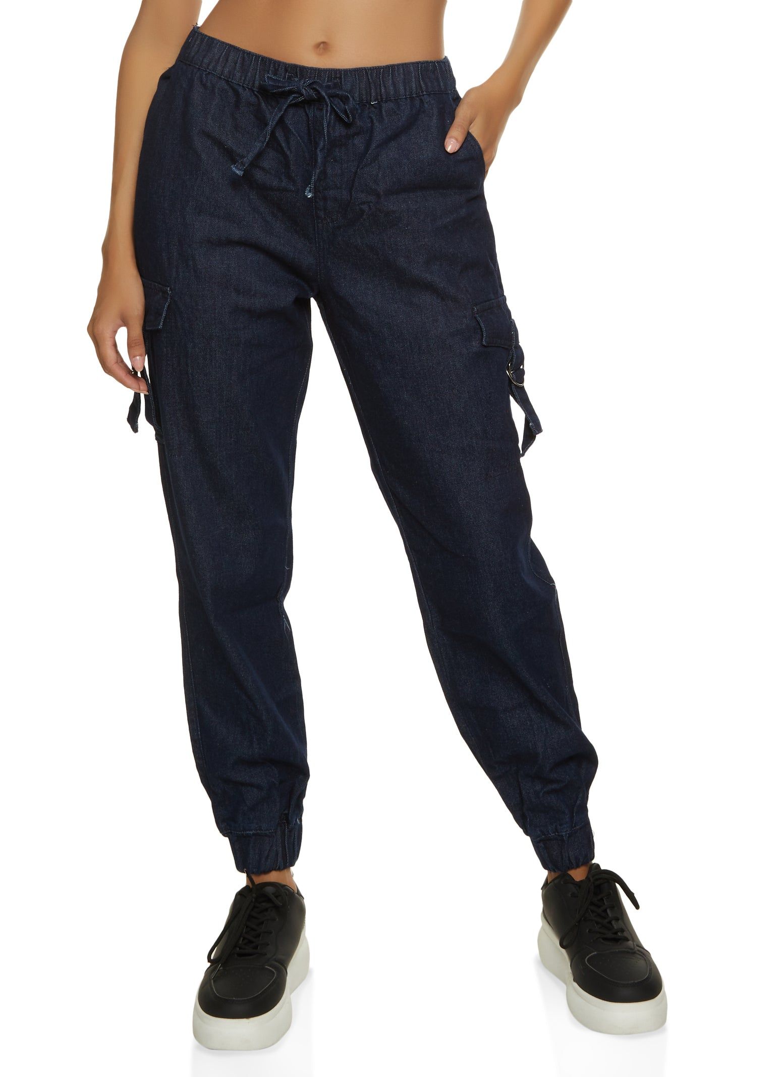 Almost Famous Denim Cargo Pocket Joggers sold by Rainbow