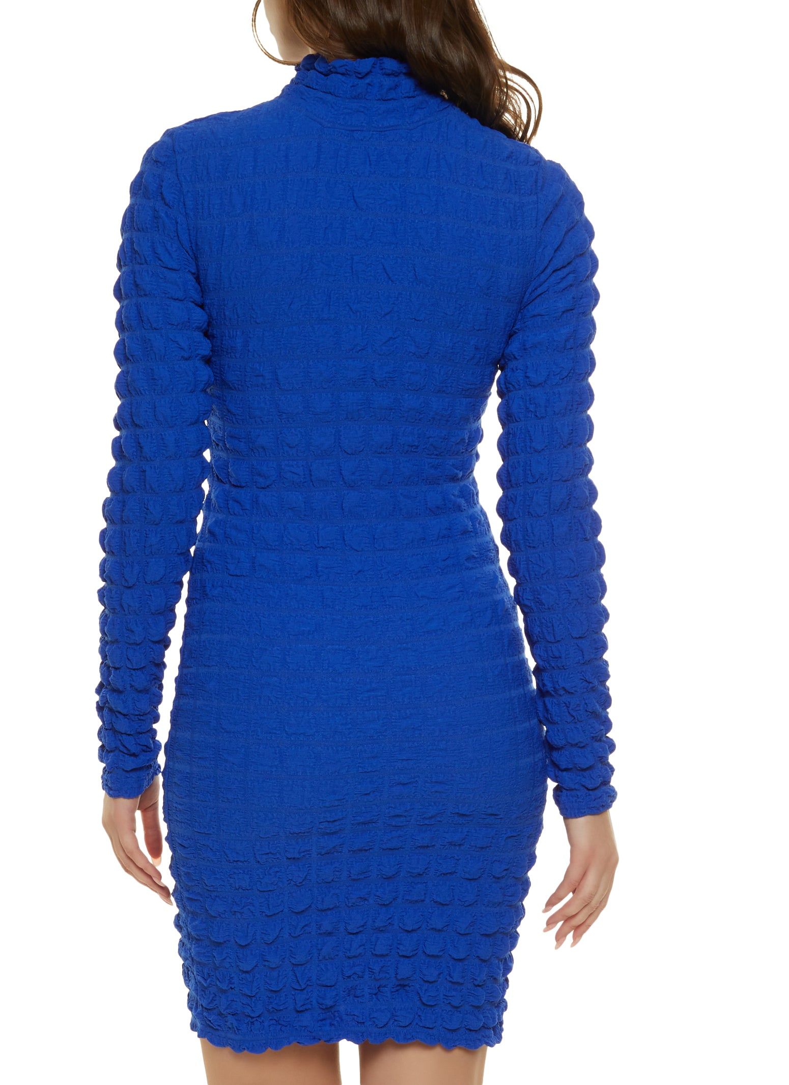 Bubble Knit Mock Neck Bodycon Dress sold by Rainbow product image thumbnail 3