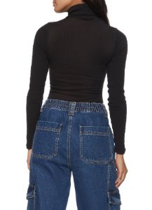 Rib Knit Turtleneck Bodysuit sold by Rainbow
