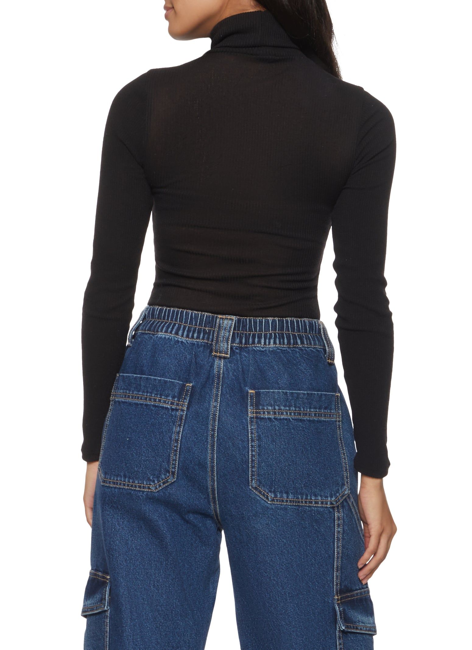 Rib Knit Turtleneck Bodysuit sold by Rainbow product image thumbnail 3