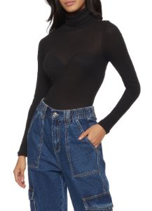 Rib Knit Turtleneck Bodysuit sold by Rainbow
