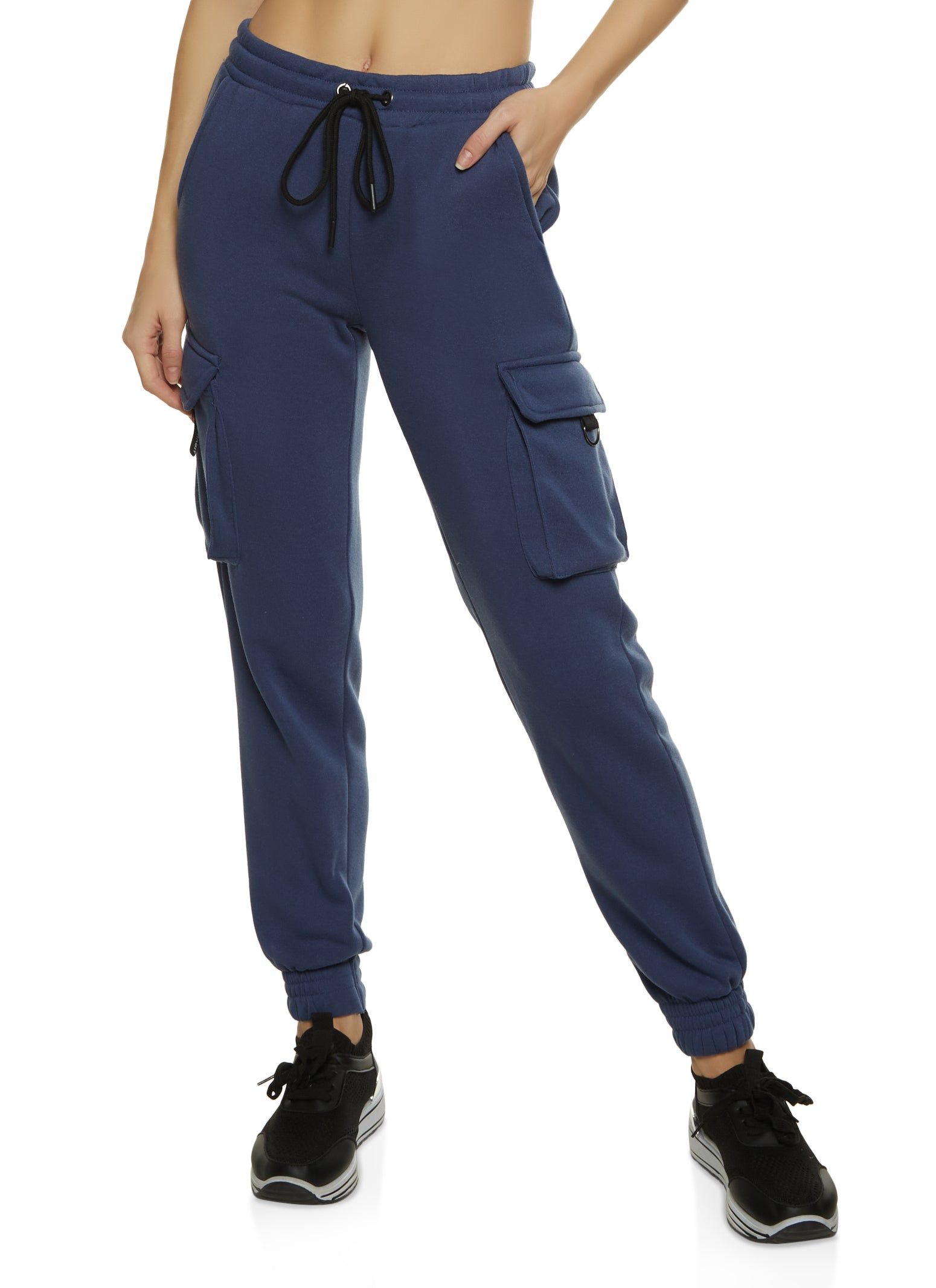 Fleece Cargo Pocket Drawstring Joggers sold by Rainbow