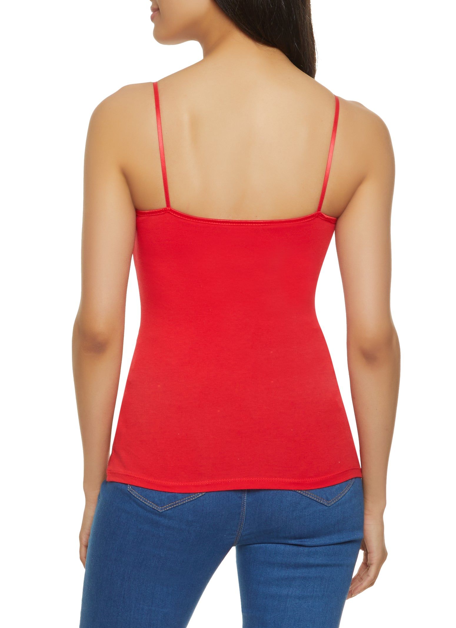 Basic Solid Cotton Shelf Bra Cami sold by Rainbow product image thumbnail 2