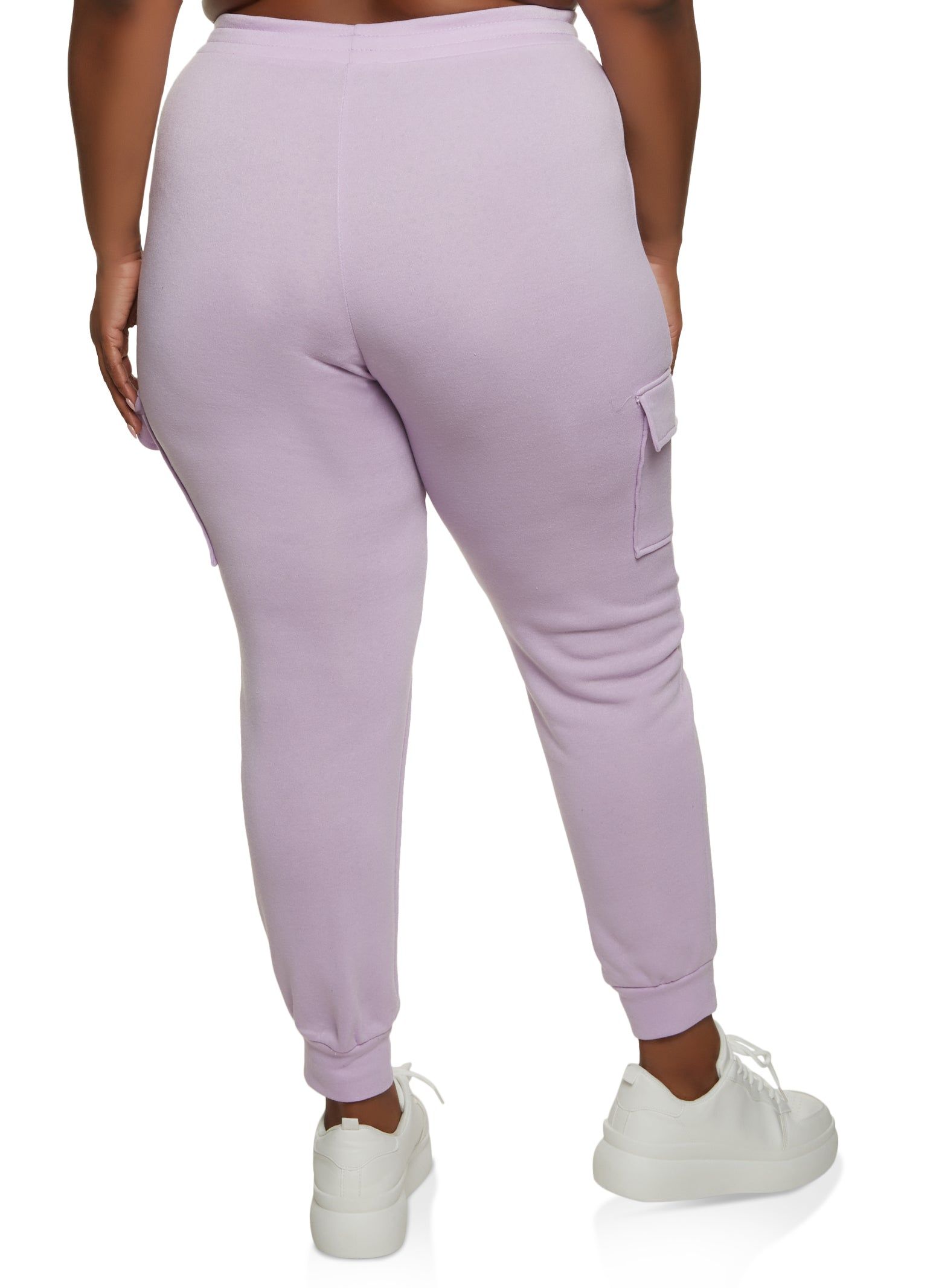 Plus Size Fleece Lined Cargo Pocket Joggers sold by Rainbow product image thumbnail 2