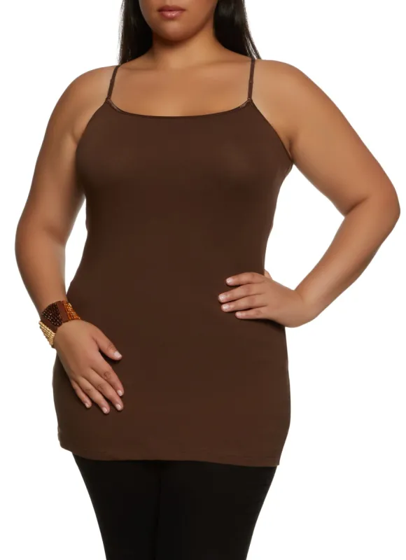 Plus Size Solid Scoop Neck Cami sold by Rainbow