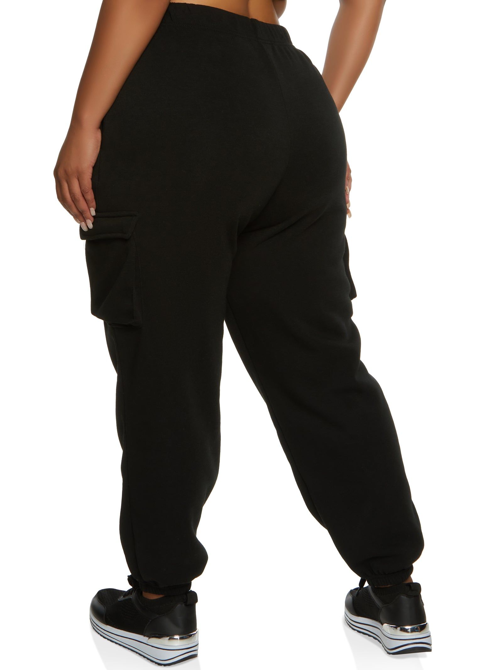 Plus Size Cargo Pocket High Waist Joggers sold by Rainbow product image thumbnail 2