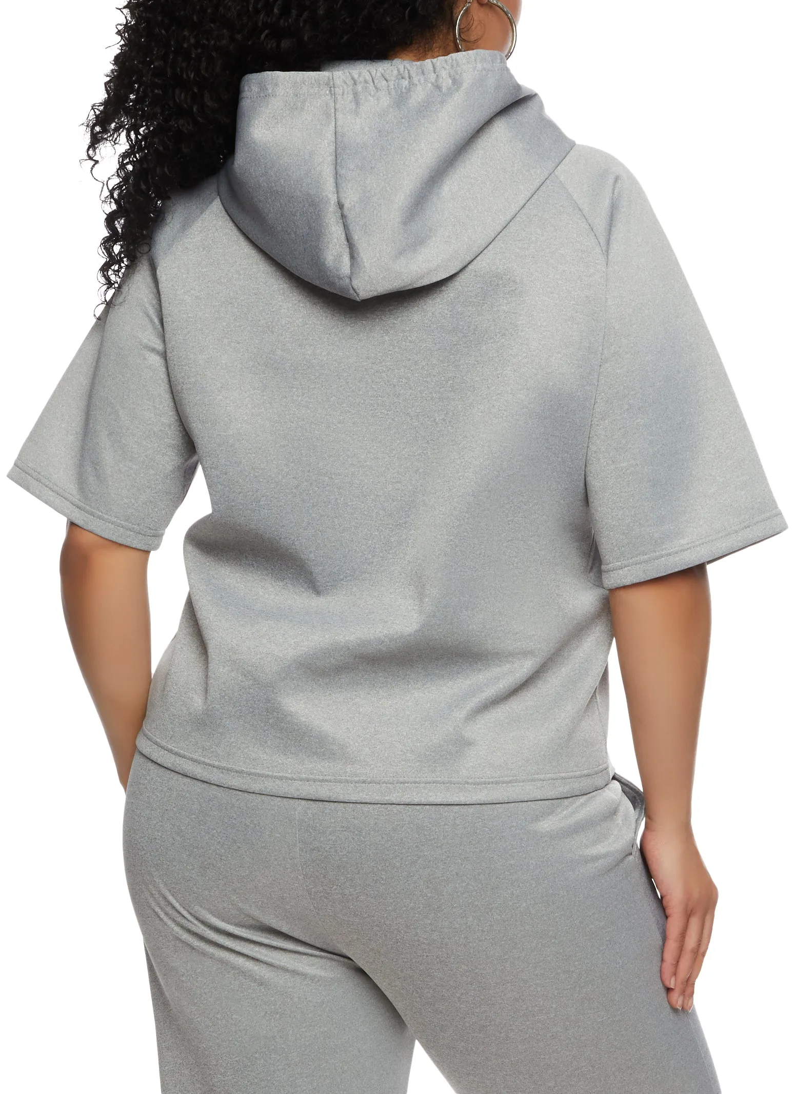 Plus Size Short Sleeve Hooded Top sold by Rainbow product image thumbnail 3