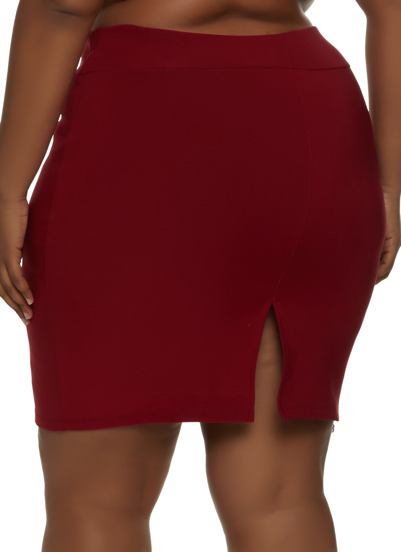 Plus Size Solid Pencil Mini Skirt sold by Rainbow product image thumbnail 2