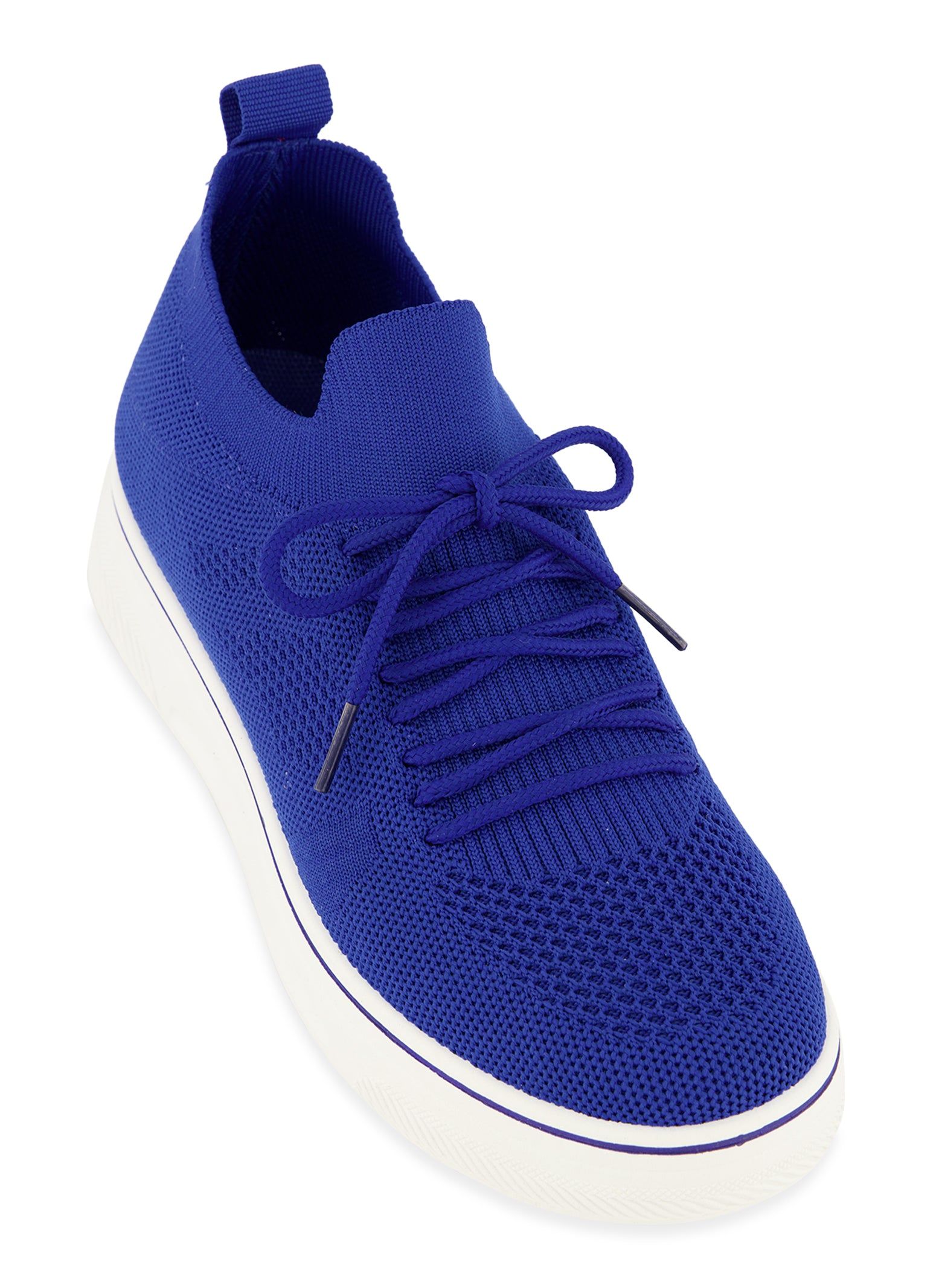 Textured Knit Lace Up Platform Sneakers sold by Rainbow