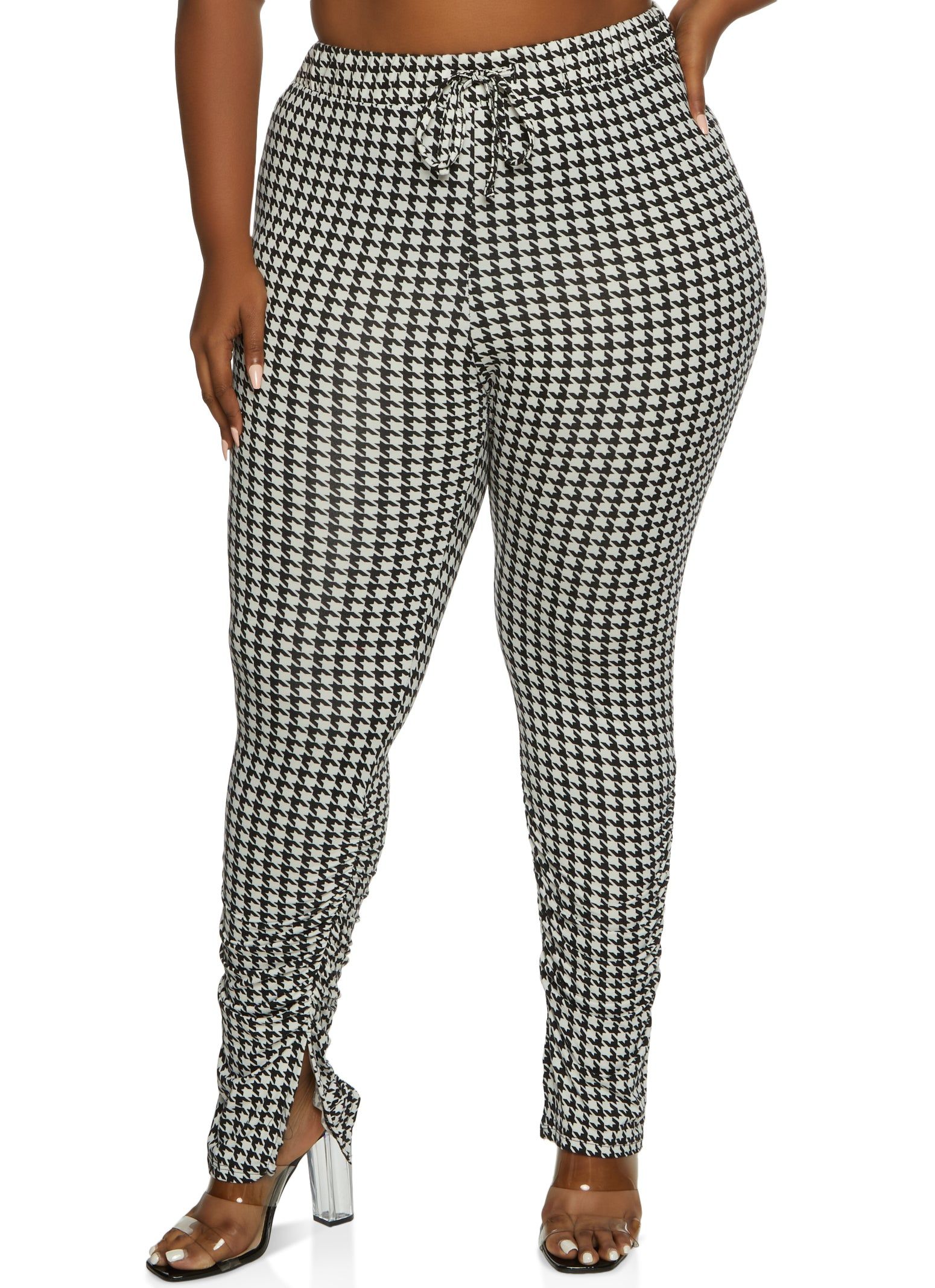 Plus Size Printed Drawstring Stacked Pants sold by Rainbow