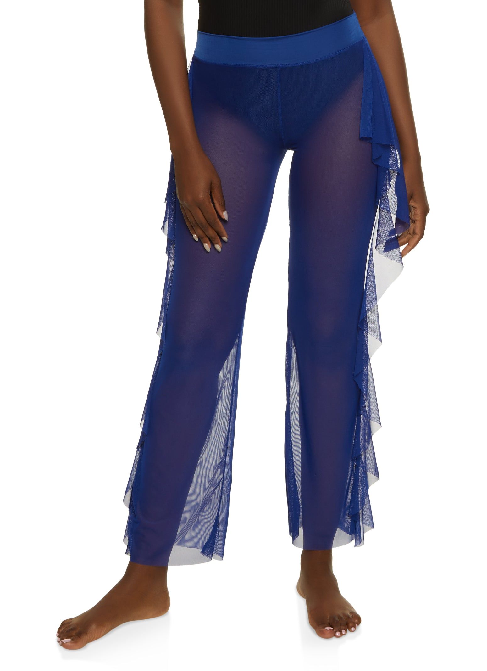 Mesh Ruffled Cover Up Pants sold by Rainbow