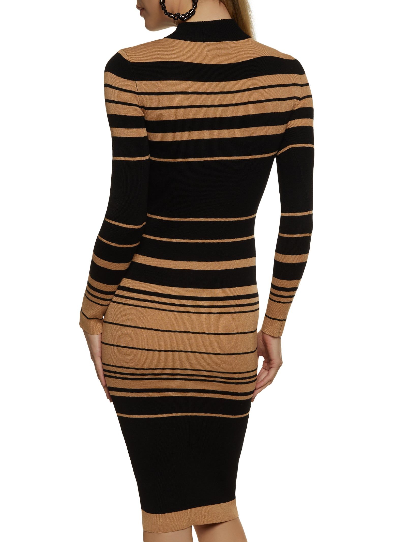 Striped Mock Neck Midi Dress sold by Rainbow product image thumbnail 3