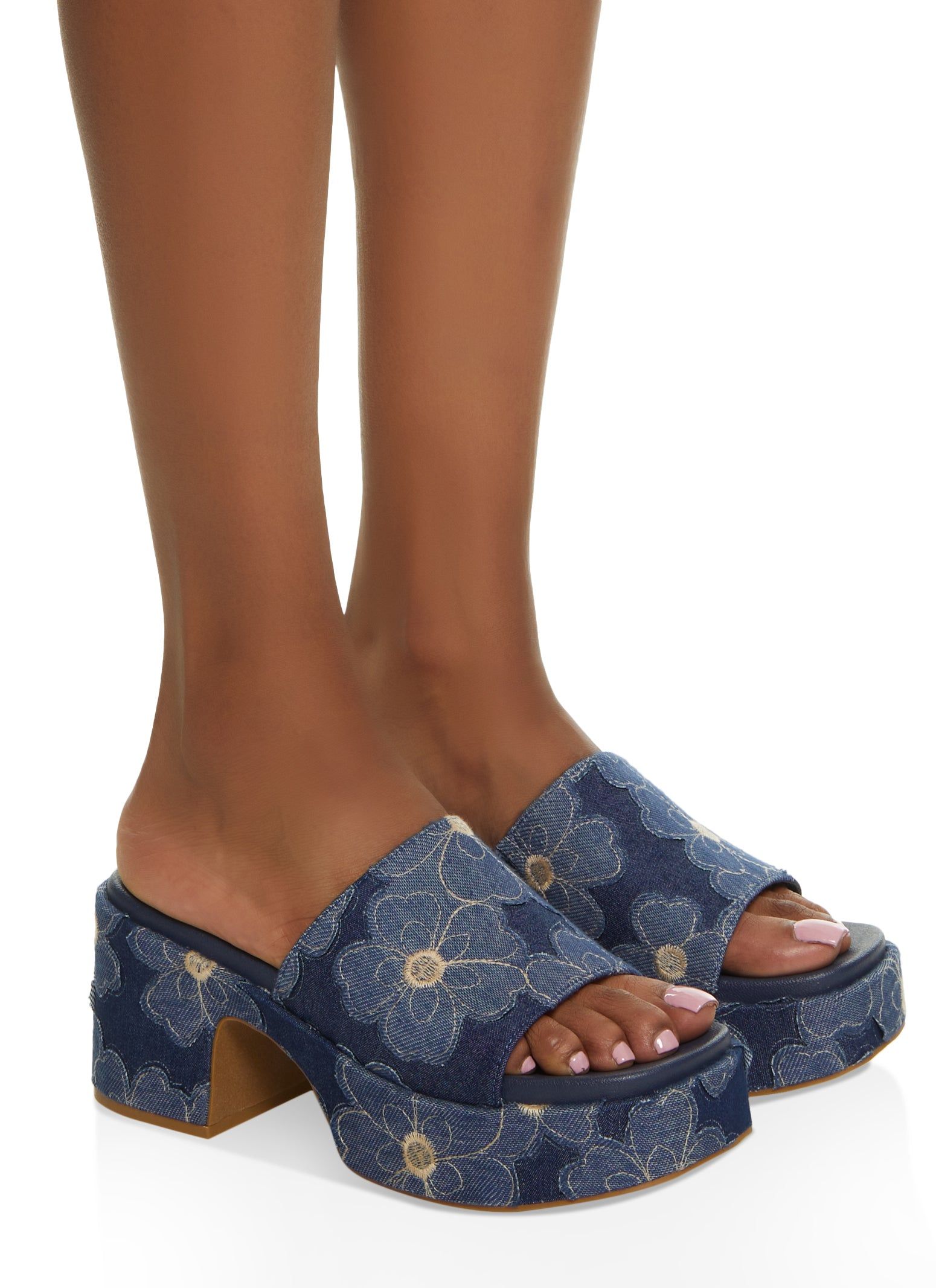 Chunky Heel Platform Mule Sandals sold by Rainbow product image thumbnail 2