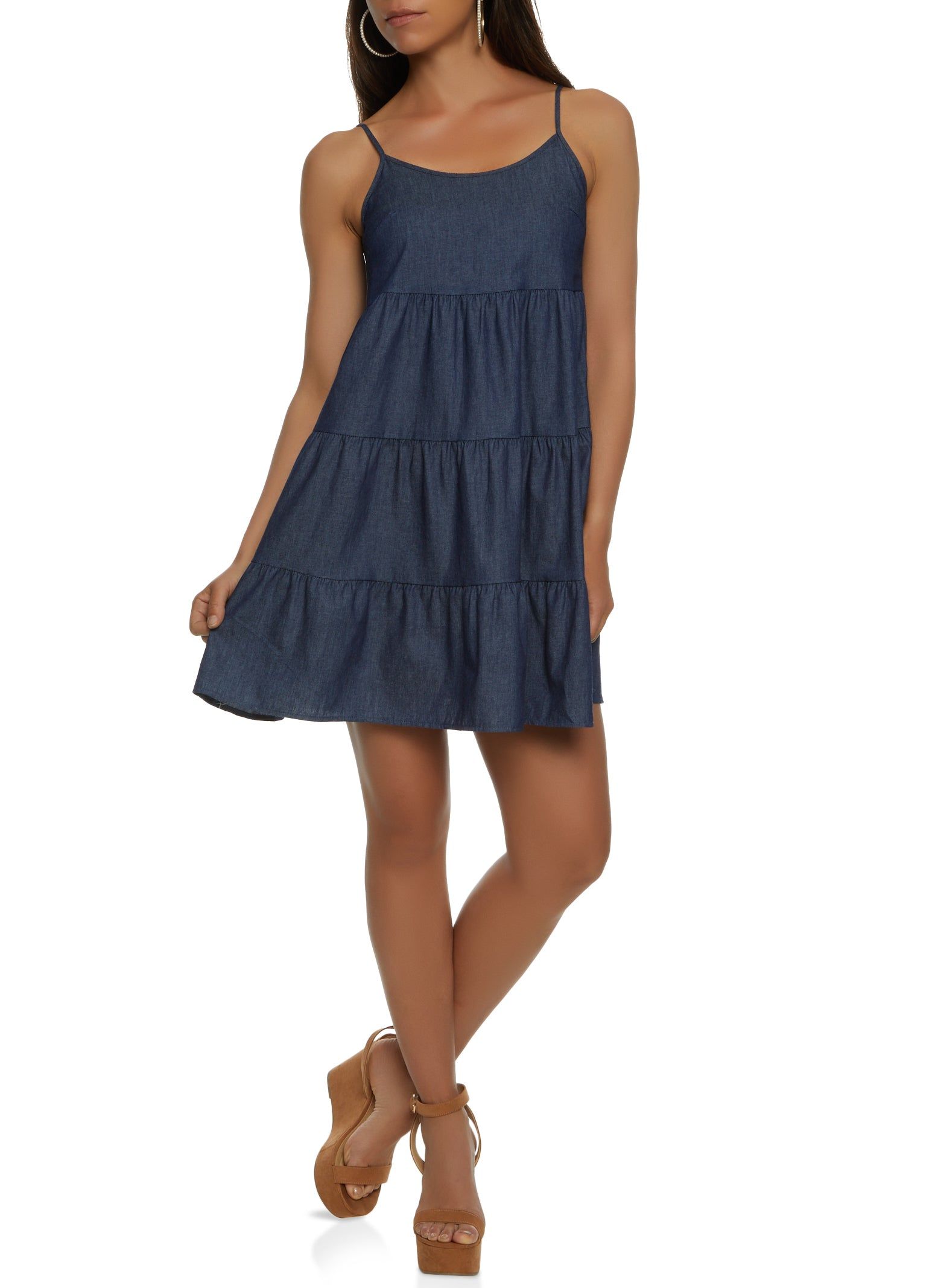 Denim Tiered Cami Dress sold by Rainbow product image thumbnail 2