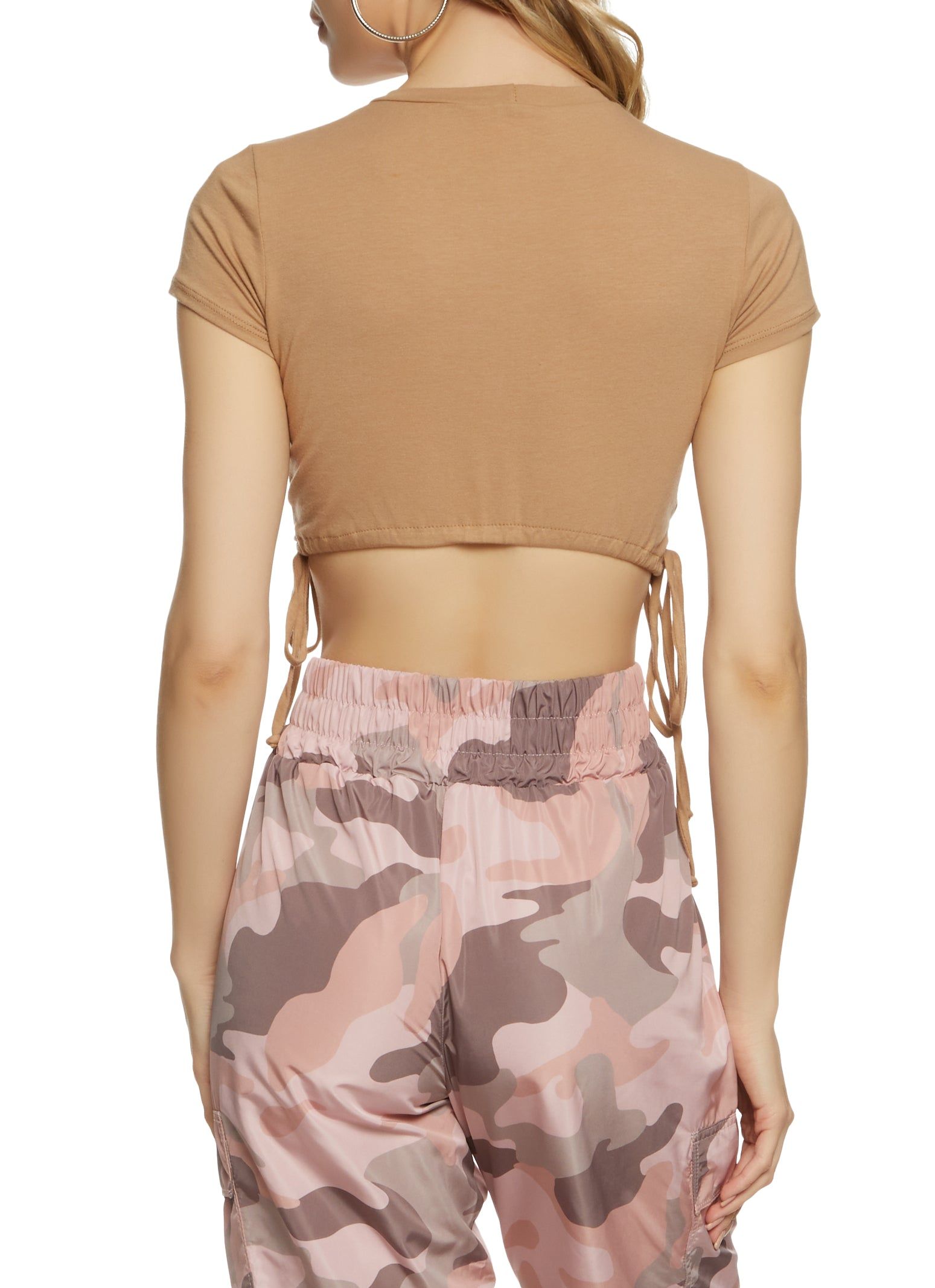 Motorcycle Drawstring Hem Crop Top sold by Rainbow product image thumbnail 3