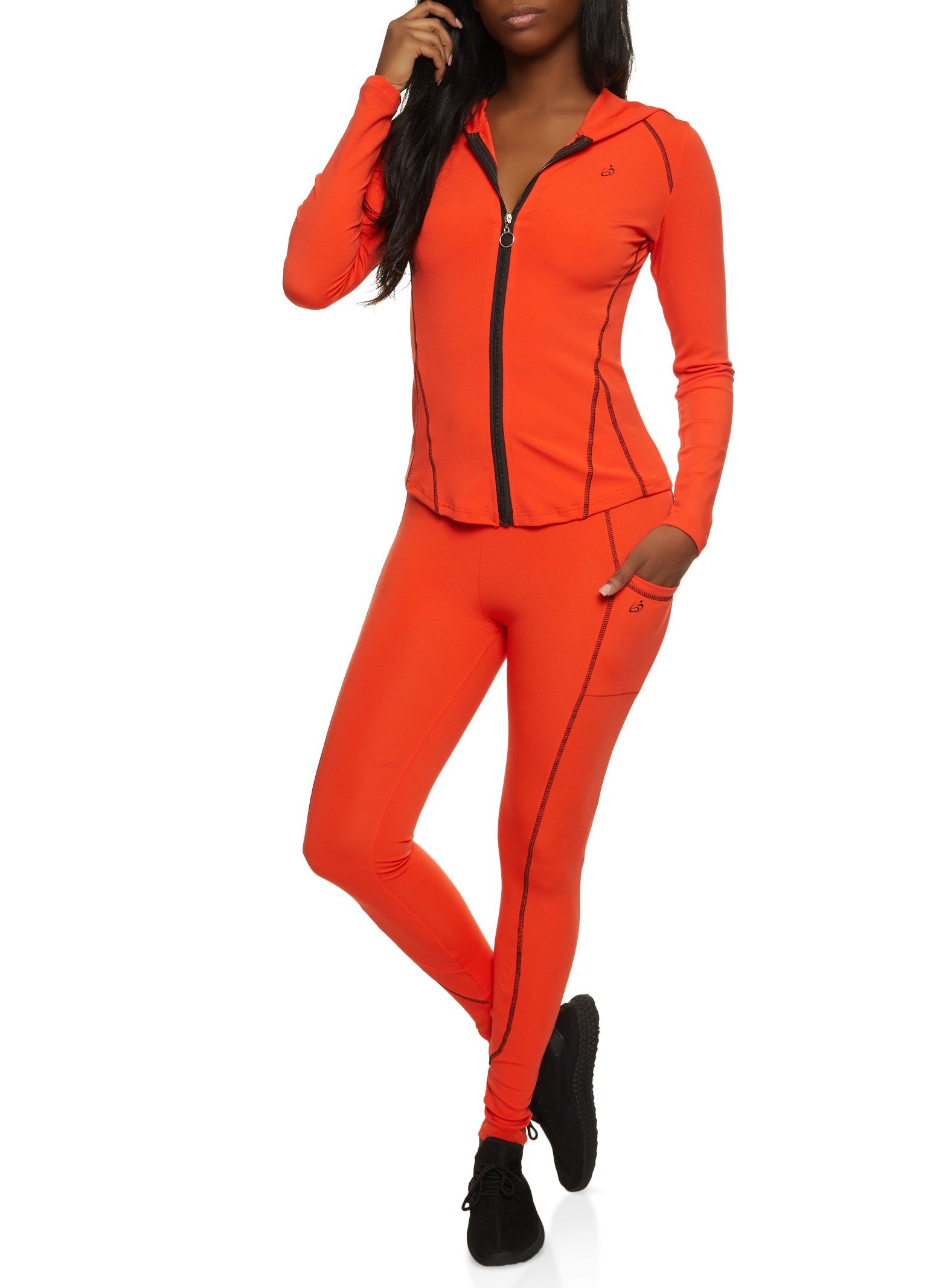 Contrast Stitch Hooded Track Jacket sold by Rainbow product image thumbnail 2