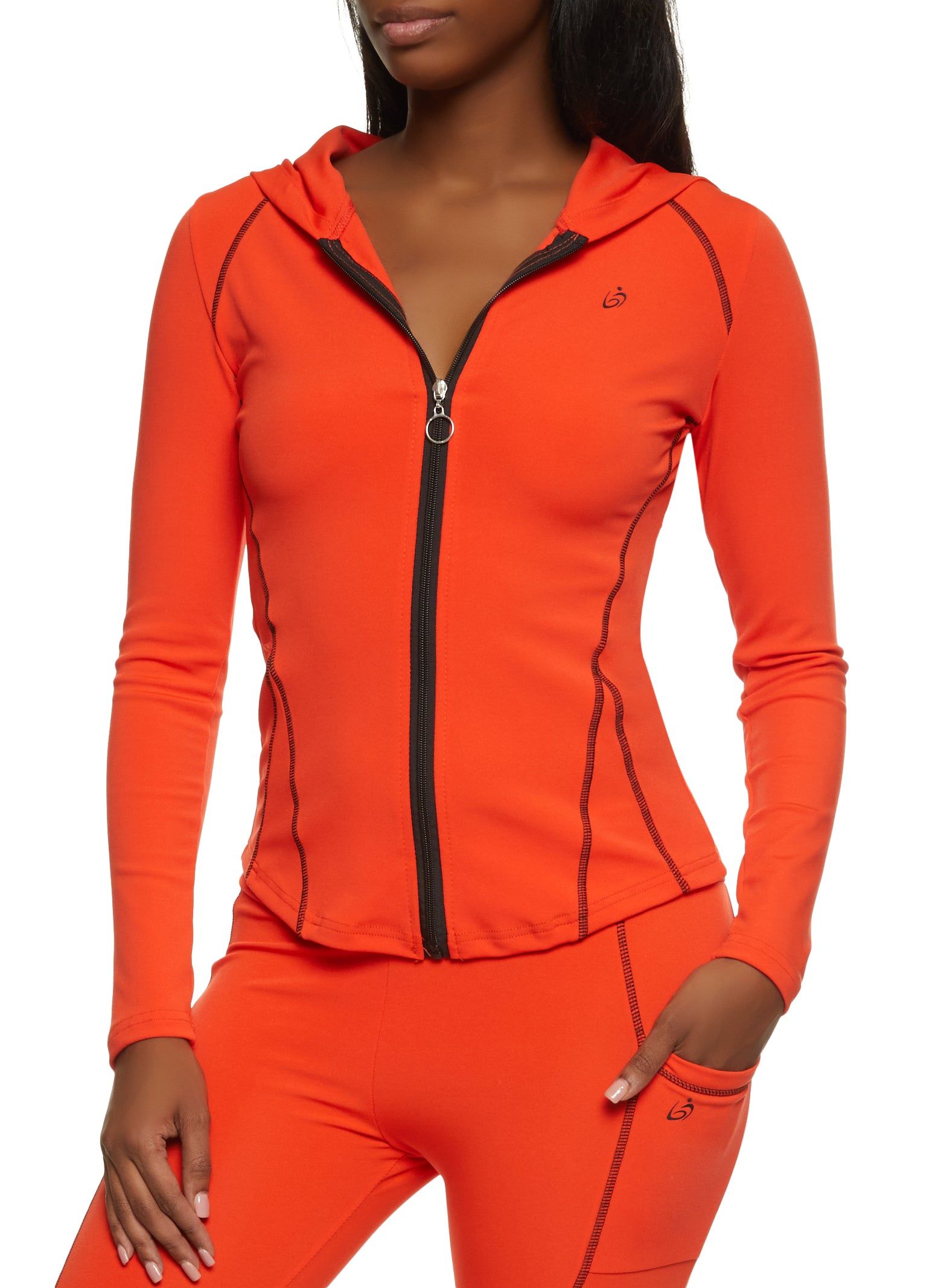 Contrast Stitch Hooded Track Jacket sold by Rainbow