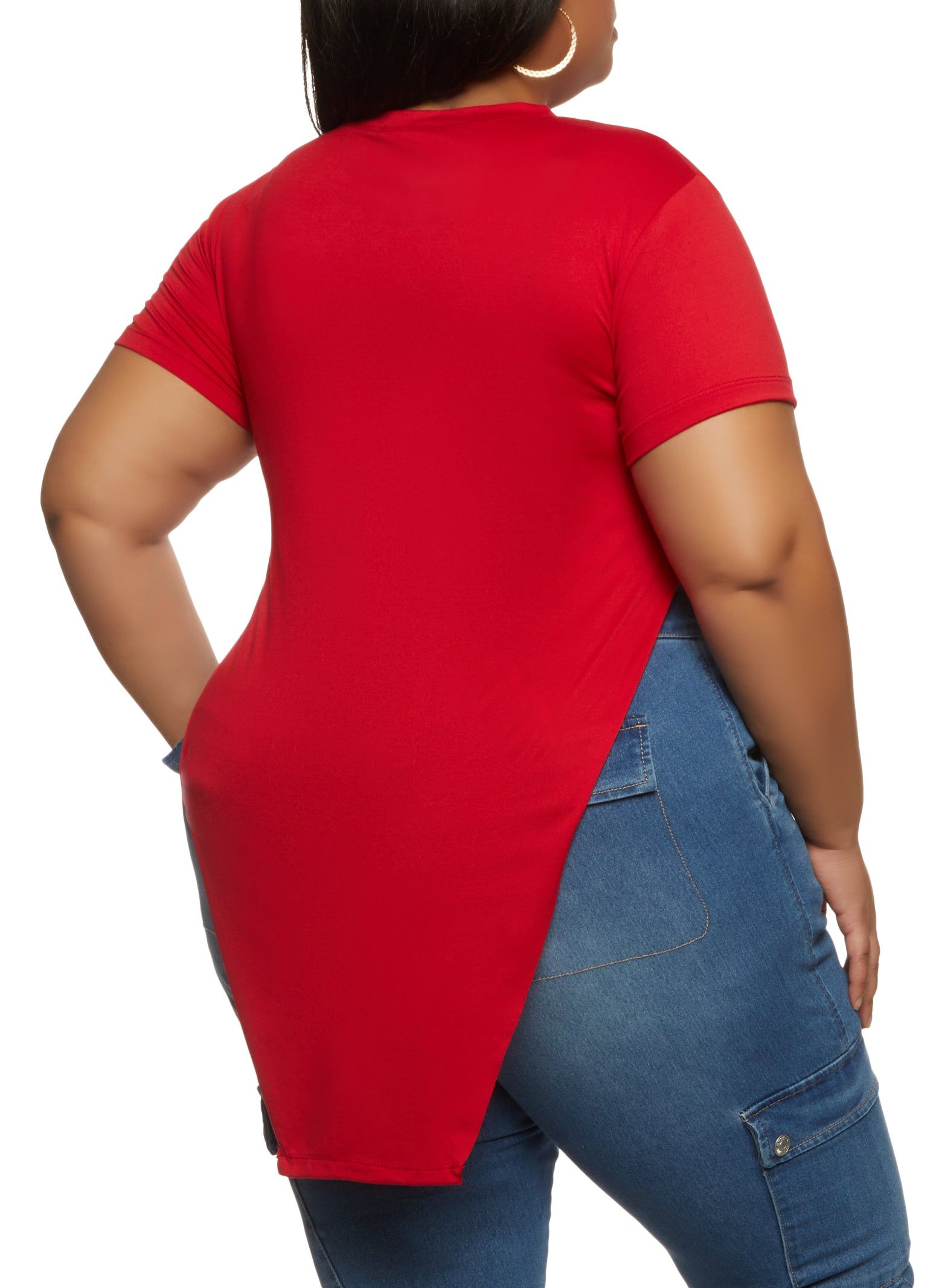 Plus Size Thou Shall Not Try Me Rhinestone Tunic Top sold by Rainbow product image thumbnail 2