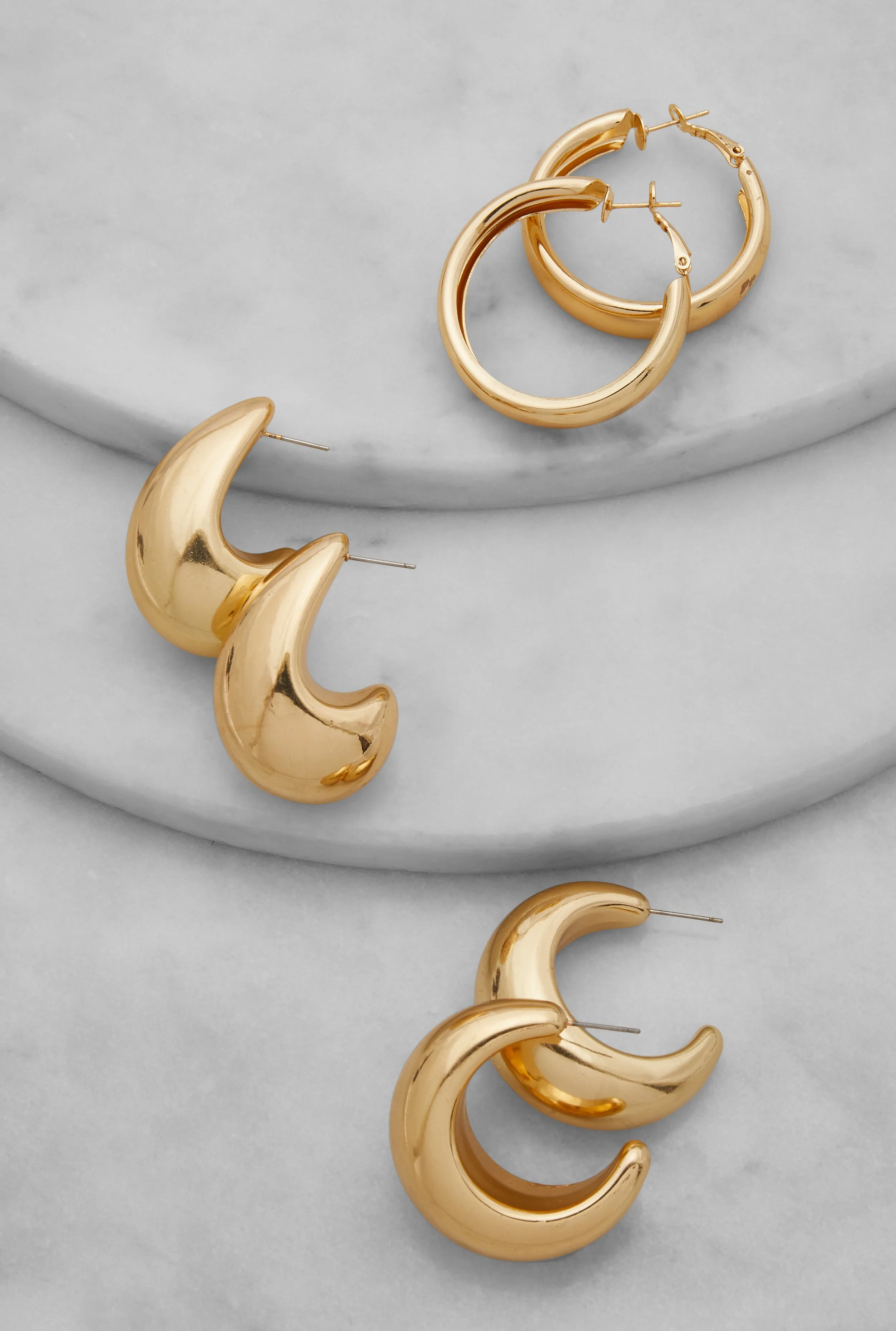 Assorted Drop and Hoop Earrings Trio sold by Rainbow