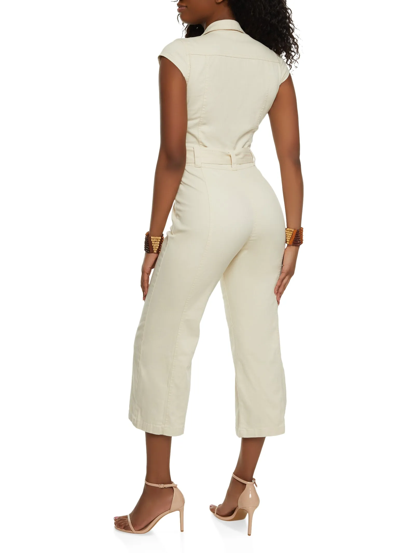 Twill Belted Cropped Jumpsuit sold by Rainbow product image thumbnail 2