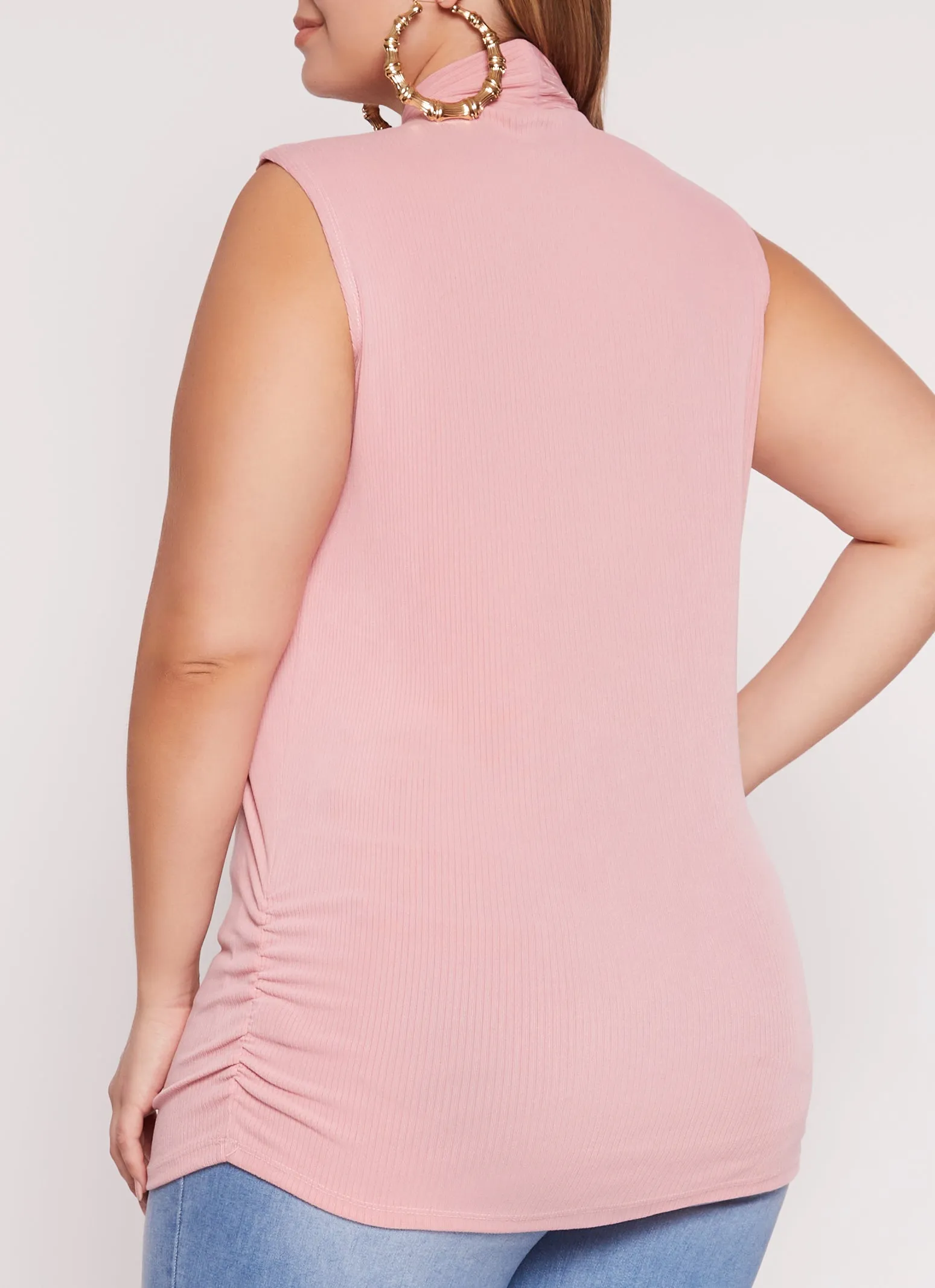 Plus Size Rib Knit Twist Neck Tank Top sold by Rainbow product image thumbnail 3