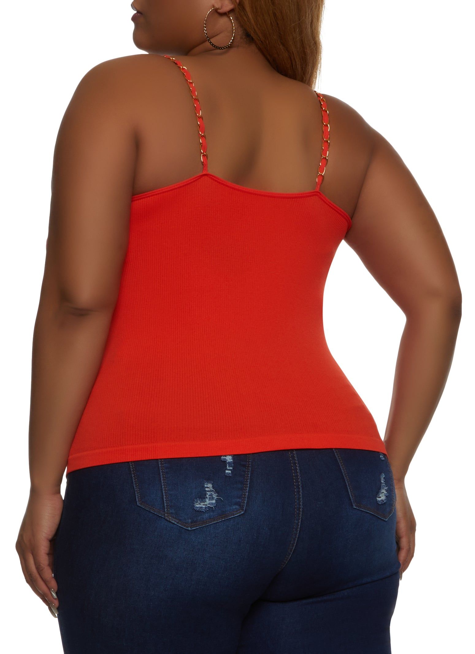 Plus Size Chain Strap Scoop Neck Cami sold by Rainbow product image thumbnail 2