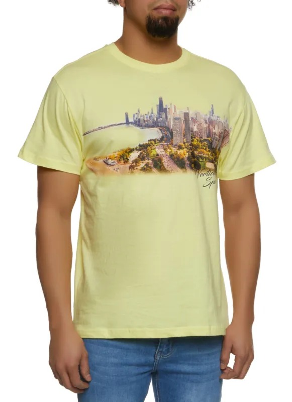 Mens Skyline Graphic Tee sold by Rainbow